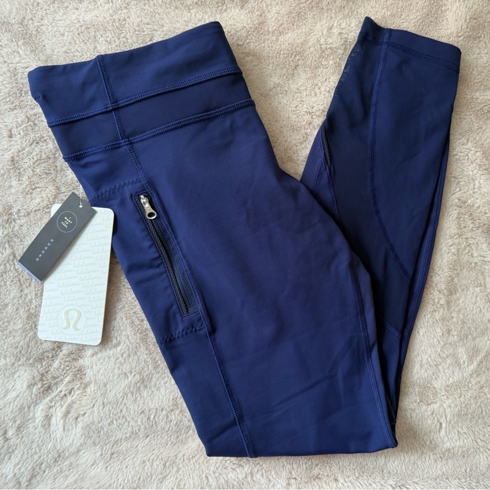 NWT Lululemon Inspire Tight II Hero Blue Size 8